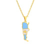 Stainless Steel Argentina Map Necklace