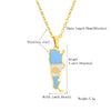 Stainless Steel Argentina Map Necklace