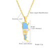 Stainless Steel Argentina Map Necklace