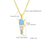 Stainless Steel Argentina Map Necklace