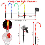 Solar Candy Cane Pathway Light
