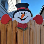 Christmas Fence Decorative Faces