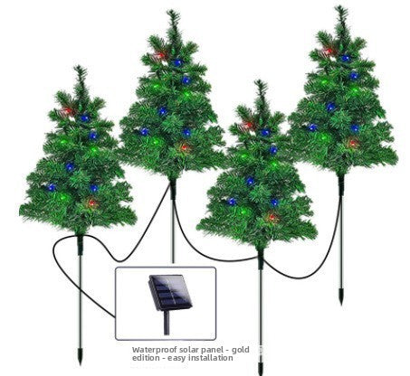 Colorful Solar Christmas Tree Outdoor Decorations