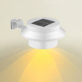 Solar Outdoor Light - White Round - Warm Light