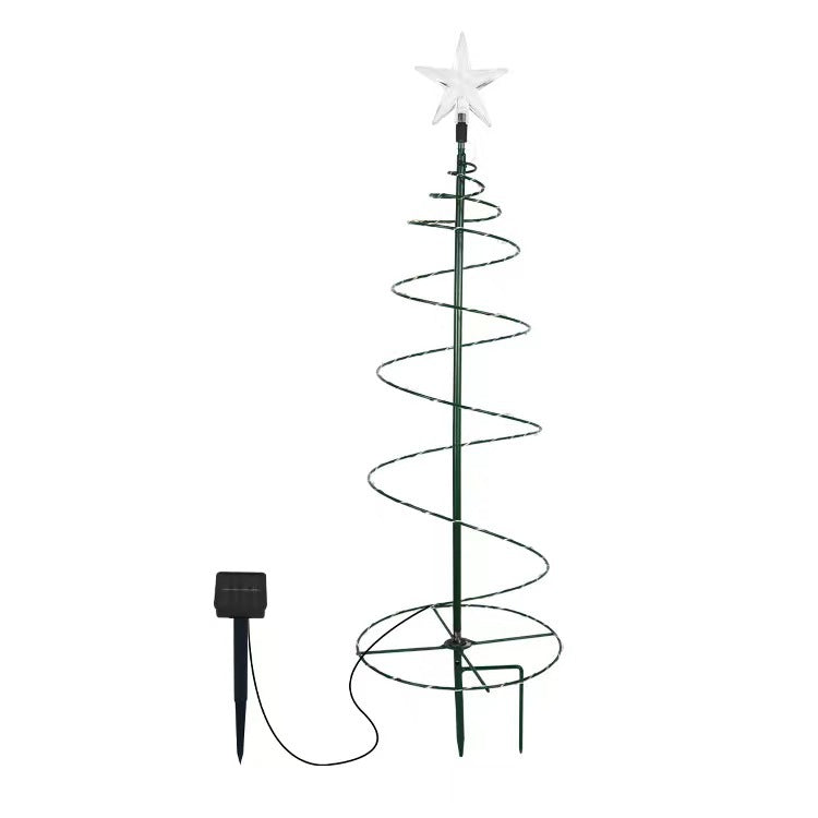 Solar Powered Outdoor Spiral Christmas Tree Light