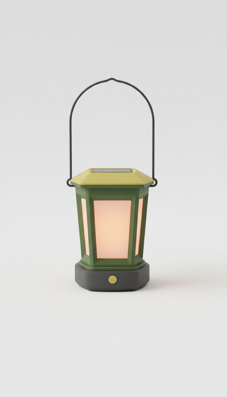Solar Lantern with Frosted Glass