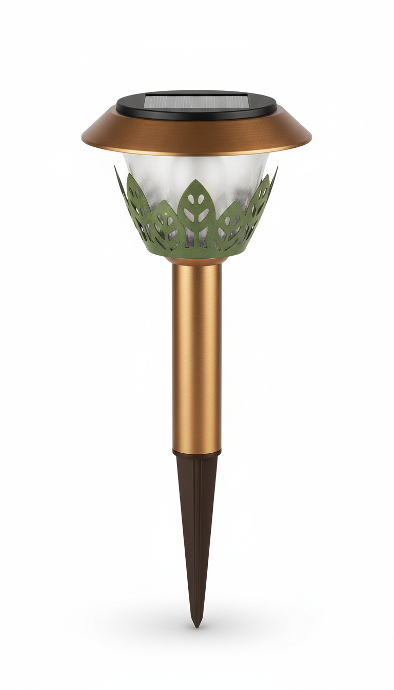 Solar-Powered Garden Light in Recycled Steel