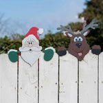 Christmas Fence Decorative Faces